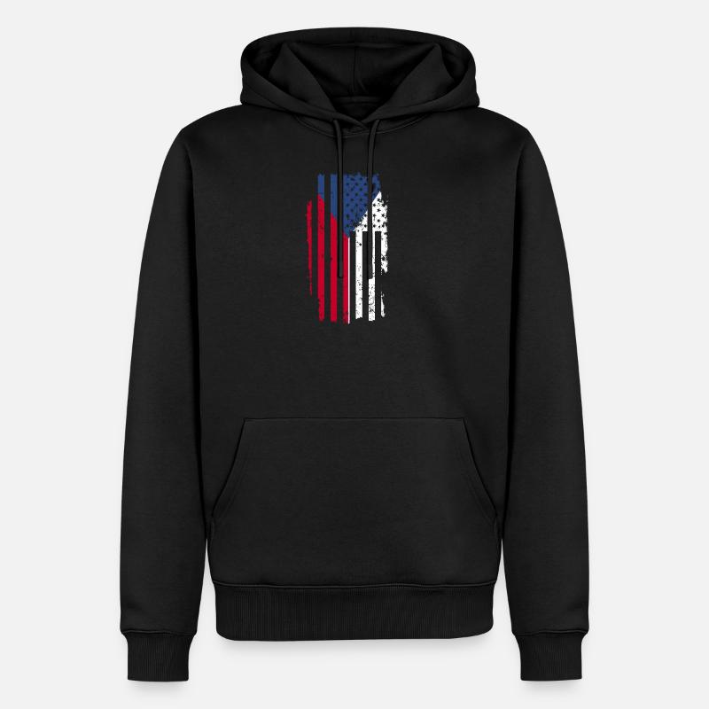 Tschechien - Männer Premium Bio Hoodie - Schwarz