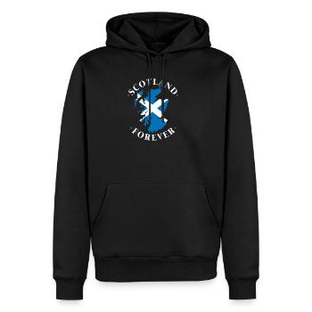 Écosse - Sweat à capuche Premium bio Homme - noir - Devant - Nico (187cm)