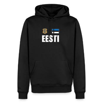 Estland - Männer Premium Bio Hoodie - Schwarz - Vorne - Nico (187cm)