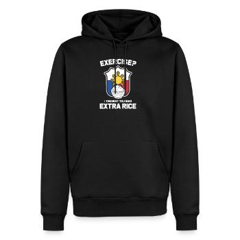 Drapeau philippin cadeau de riz supplémentaire philippin - Sweat à capuche Premium bio Homme - noir - Devant - Nico (187cm)
