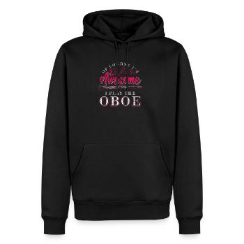 Oboe Geschenkidee - Männer Premium Bio Hoodie - Schwarz - Vorne - Nico (187cm)