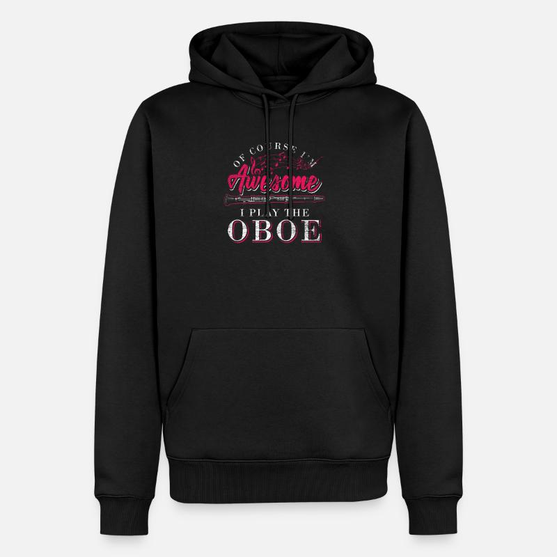 Idée cadeau hautbois - Sweat à capuche Premium bio Homme - noir
