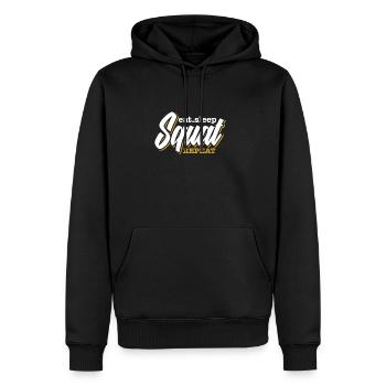 Sport de force - Sweat à capuche Premium bio Homme - noir - Devant - Nico (187cm)