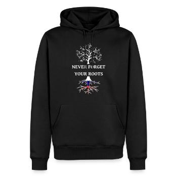 Russie racine russe racines - Sweat à capuche Premium bio Homme - noir - Devant - Nico (187cm)