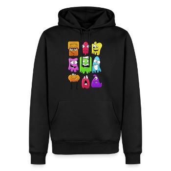 Fantômes drôles - Sweat à capuche Premium bio Homme - noir - Devant - Nico (187cm)