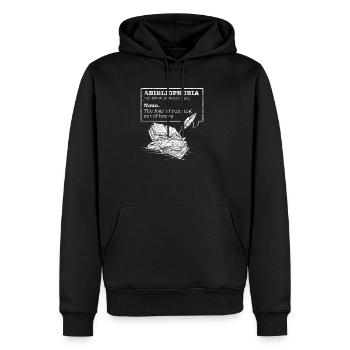 Abibliophobia cadeau lire des livres de livres - Sweat à capuche Premium bio Homme - noir - Devant - Nico (187cm)
