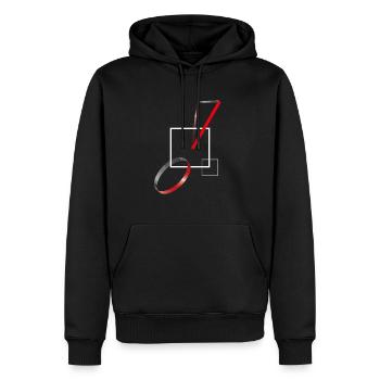 Geometry Seventy - Männer Premium Bio Hoodie - Schwarz - Vorne - Nico (187cm)