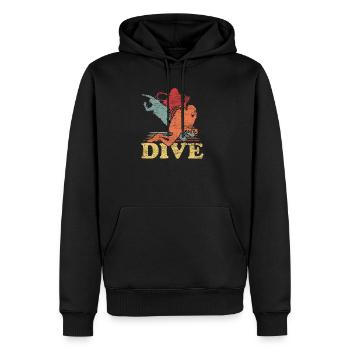 Plongée Plongée Immergé Sports nautiques Scuba Dive - Sweat à capuche Premium bio Homme - noir - Devant - Nico (187cm)