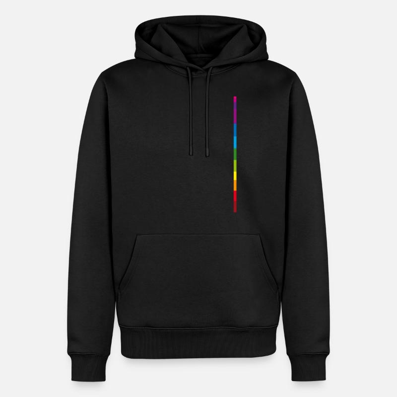 arc en ciel - Sweat à capuche Premium bio Homme - noir