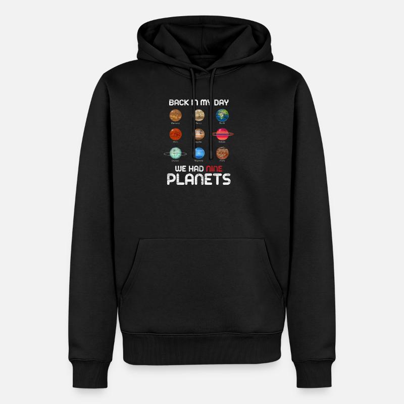 Pluton - Sweat à capuche Premium bio Homme - noir