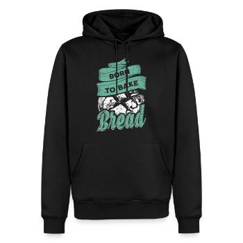 Pain de pain boulanger - Sweat à capuche Premium bio Homme - noir - Devant - Nico (187cm)