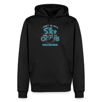Vache - Sweat à capuche Premium bio Homme - noir - Devant - Nico (187cm)