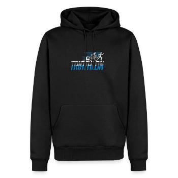 Triathlon - Männer Premium Bio Hoodie - Schwarz - Vorne - Nico (187cm)