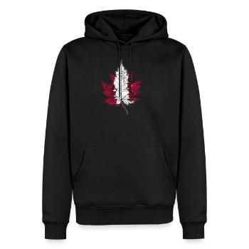 Kanada Geschenk Ahornblatt - Männer Premium Bio Hoodie - Schwarz - Vorne - Nico (187cm)