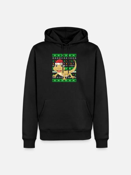 Gecko Ugly Christmas - Men’s Premium Organic Hoodie - black