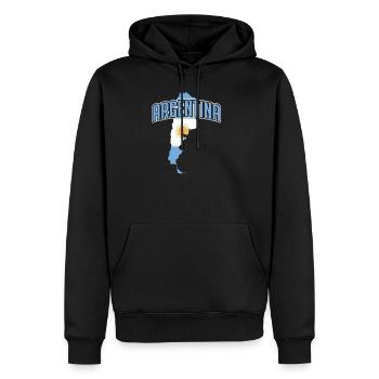 Argentine Amérique du Sud - Sweat à capuche Premium bio Homme - noir - Devant - Nico (187cm)
