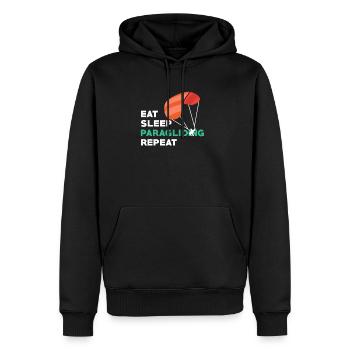 Paragliding - Männer Premium Bio Hoodie - Schwarz - Vorne - Nico (187cm)