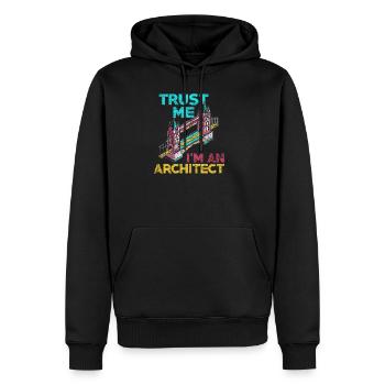 architect - Men’s Premium Organic Hoodie - black - Front - Nico (187cm)