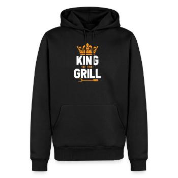 Grill Master Grill - Sweat à capuche Premium bio Homme - noir - Devant - Nico (187cm)