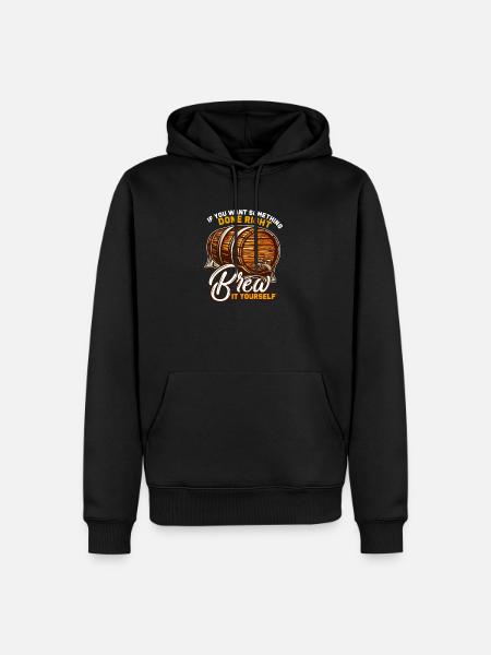 Bier - Männer Premium Bio Hoodie - Schwarz