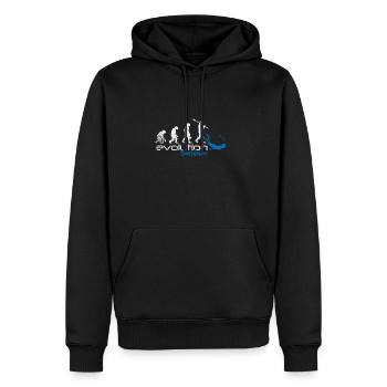 Plongée plongée avec tuba évolution récif de corail - Sweat à capuche Premium bio Homme - noir - Devant - Nico (187cm)