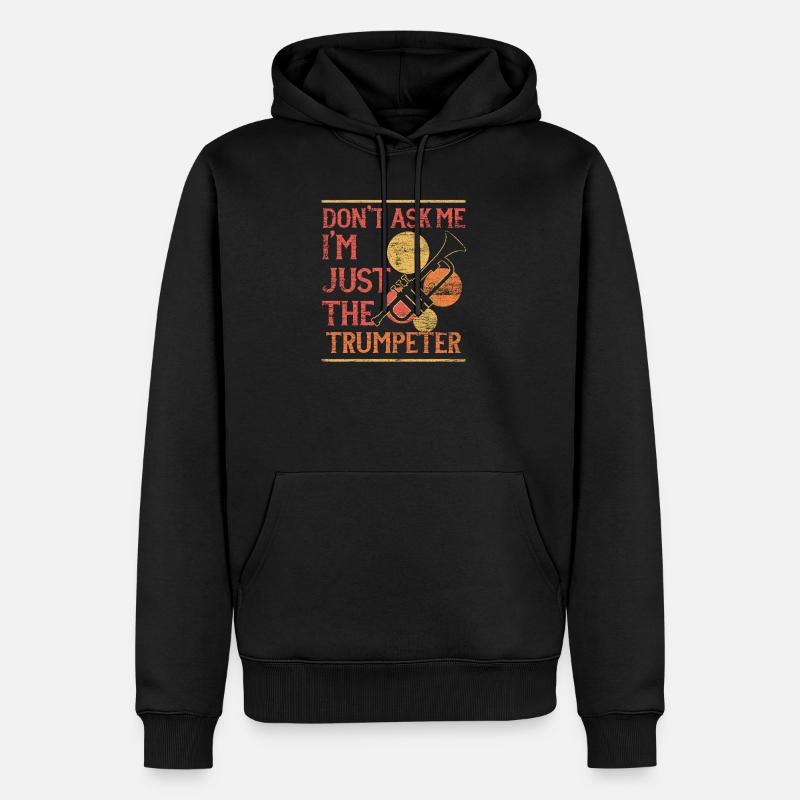 Trompette trompette - Sweat à capuche Premium bio Homme - noir