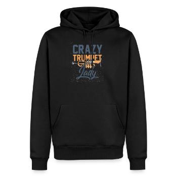 Trompete Frau - Männer Premium Bio Hoodie - Schwarz - Vorne - Nico (187cm)