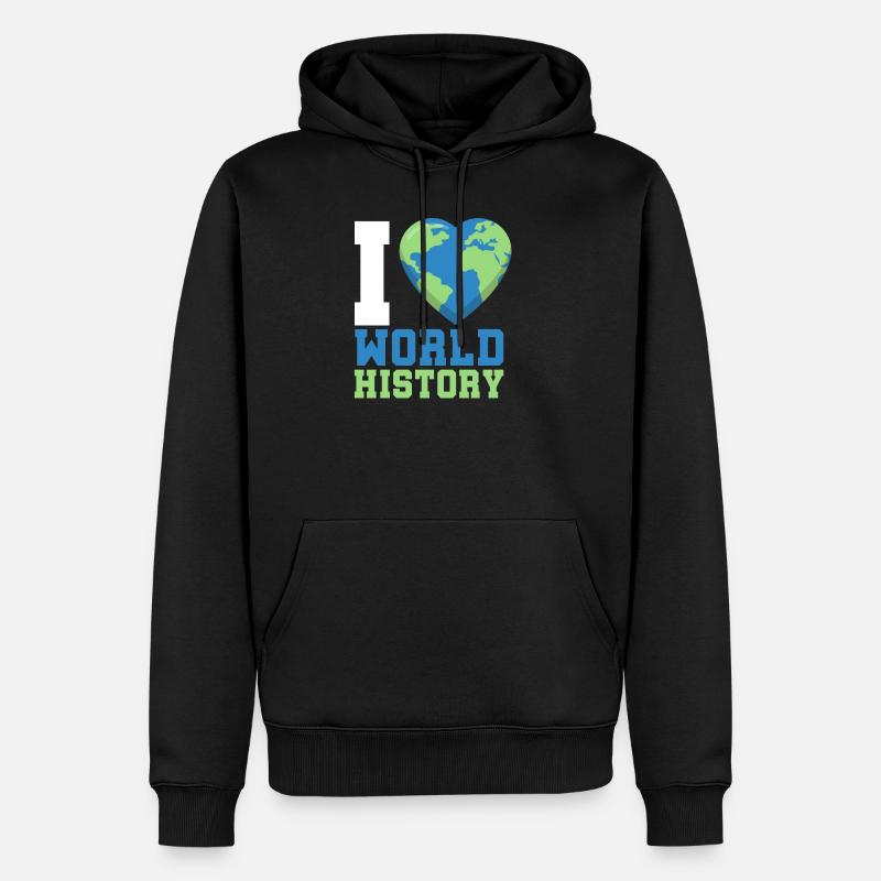 l'histoire du monde - Sweat à capuche Premium bio Homme - noir
