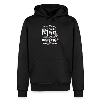 Mutter Selbstbewusstsein - Männer Premium Bio Hoodie - Schwarz - Vorne - Nico (187cm)
