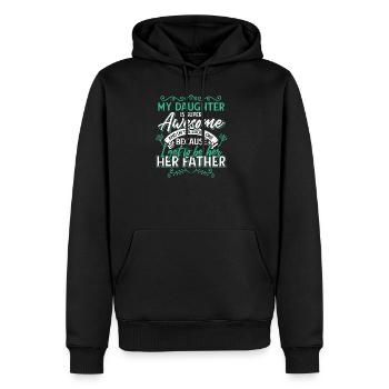 Vater Tochter Stolz - Männer Premium Bio Hoodie - Schwarz - Vorne - Nico (187cm)