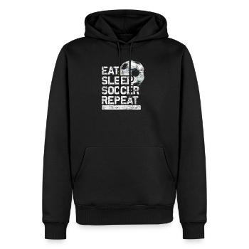 Soccer football player - Men’s Premium Organic Hoodie - black - Front - Nico (187cm)