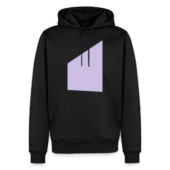 Abstrakte Form - Männer Premium Bio Hoodie - Schwarz - Vorne - Nico (187cm)