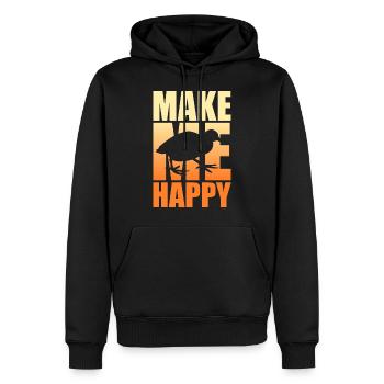 Quail Luck - Men’s Premium Organic Hoodie - black - Front - Nico (187cm)