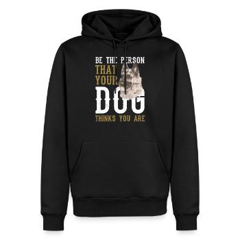 Schäferhund - Männer Premium Bio Hoodie - Schwarz - Vorne - Nico (187cm)