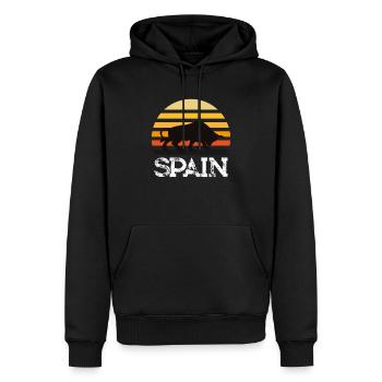 Spanien Stier Geschenk für Spanienfan - Männer Premium Bio Hoodie - Schwarz - Vorne - Nico (187cm)