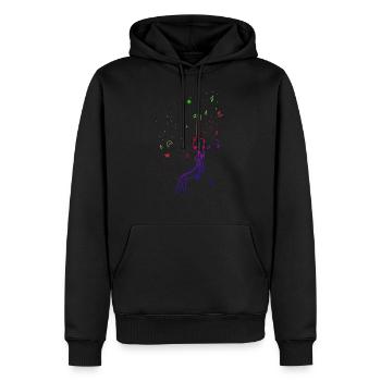 Schaukel - Männer Premium Bio Hoodie - Schwarz - Vorne - Nico (187cm)