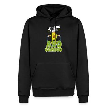 Dire drôle Dictons drôles Sport avocat - Sweat à capuche Premium bio Homme - noir - Devant - Nico (187cm)