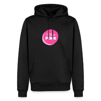 Team Pink Brustkrebs Kampf gegen Krebs Schleife - Männer Premium Bio Hoodie - Schwarz - Vorne - Nico (187cm)