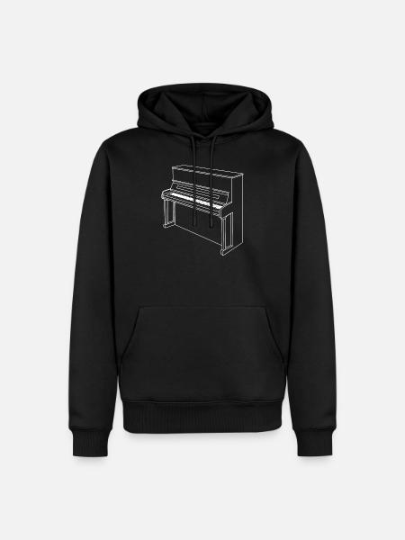 Klavier - Männer Premium Bio Hoodie - Schwarz