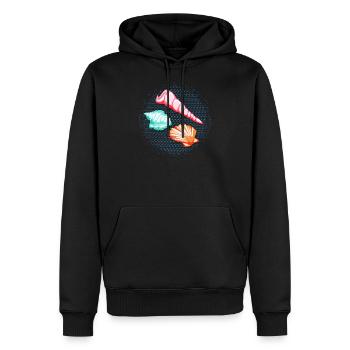 Coquillages mer et sable plage vacances nouveauté amant - Sweat à capuche Premium bio Homme - noir - Devant - Nico (187cm)