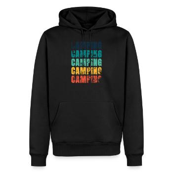 CAMPING Camping Camping Camping - Männer Premium Bio Hoodie - Schwarz - Vorne - Nico (187cm)