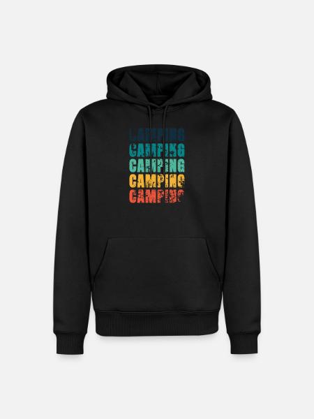 CAMPING Camping Camping - Sweat à capuche Premium bio Homme - noir