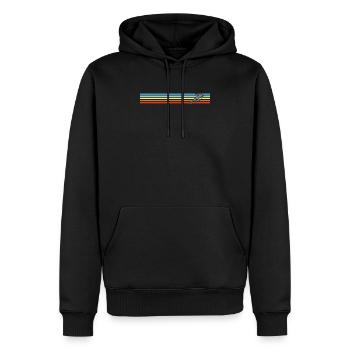 coureur - Sweat à capuche Premium bio Homme - noir - Devant - Nico (187cm)