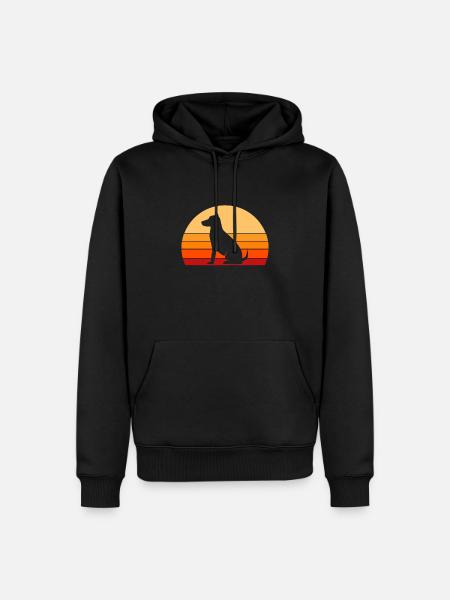 Vintage Schäferhund Hunderasse Hundehalter Tier - Männer Premium Bio Hoodie - Schwarz