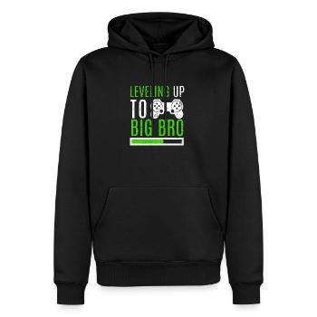 Großer Bruder Level Up Brüder Familie Neugeborenes - Männer Premium Bio Hoodie - Schwarz - Vorne - Nico (187cm)