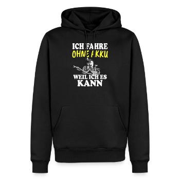 Je conduis sans batterie parce que je peux le T-shirt - Sweat à capuche Premium bio Homme - noir - Devant - Nico (187cm)