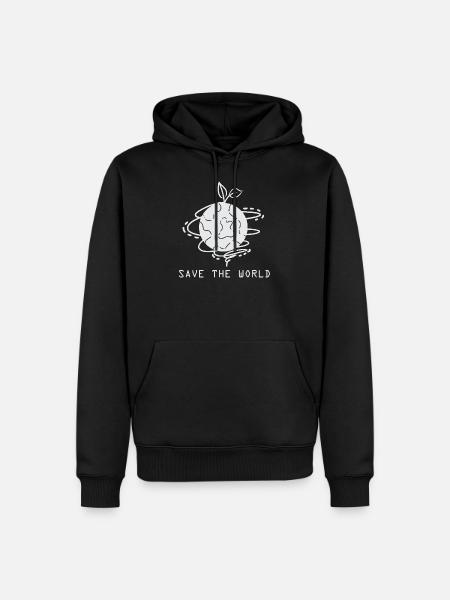 Save the World - Men’s Premium Organic Hoodie - black