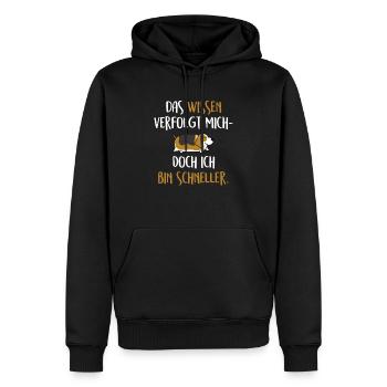 Lustiger Spruch - Männer Premium Bio Hoodie - Schwarz - Vorne - Nico (187cm)