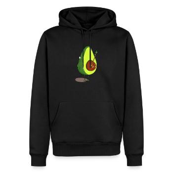 Avocado - Männer Premium Bio Hoodie - Schwarz - Vorne - Nico (187cm)