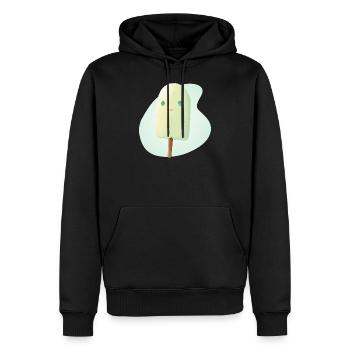Fehlender Sommer - Männer Premium Bio Hoodie - Schwarz - Vorne - Nico (187cm)